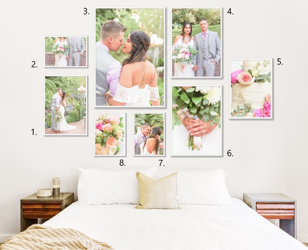 The most elaborate way to decorate your walls with photos can be shown here in this large display.