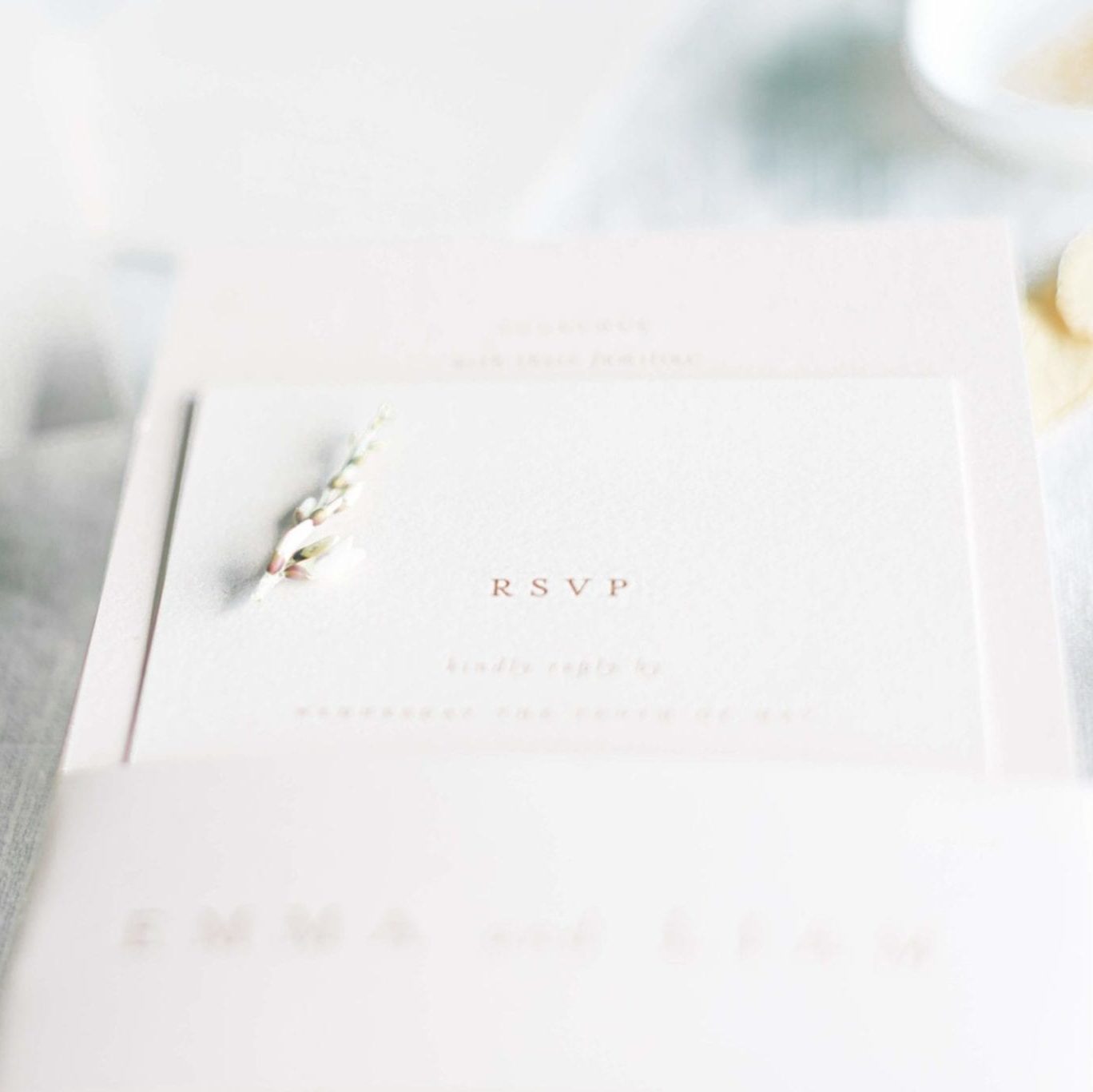 Make sure to include your RSVP card in your photos of wedding invites.