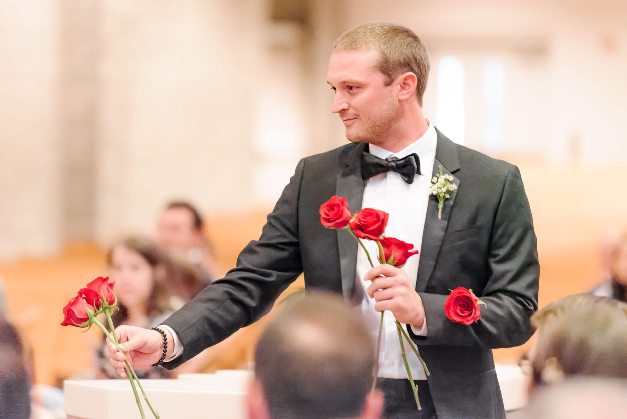 This Charlotte wedding at the Longview Country Club had an adult flower man instead of the traditional flower girl.
