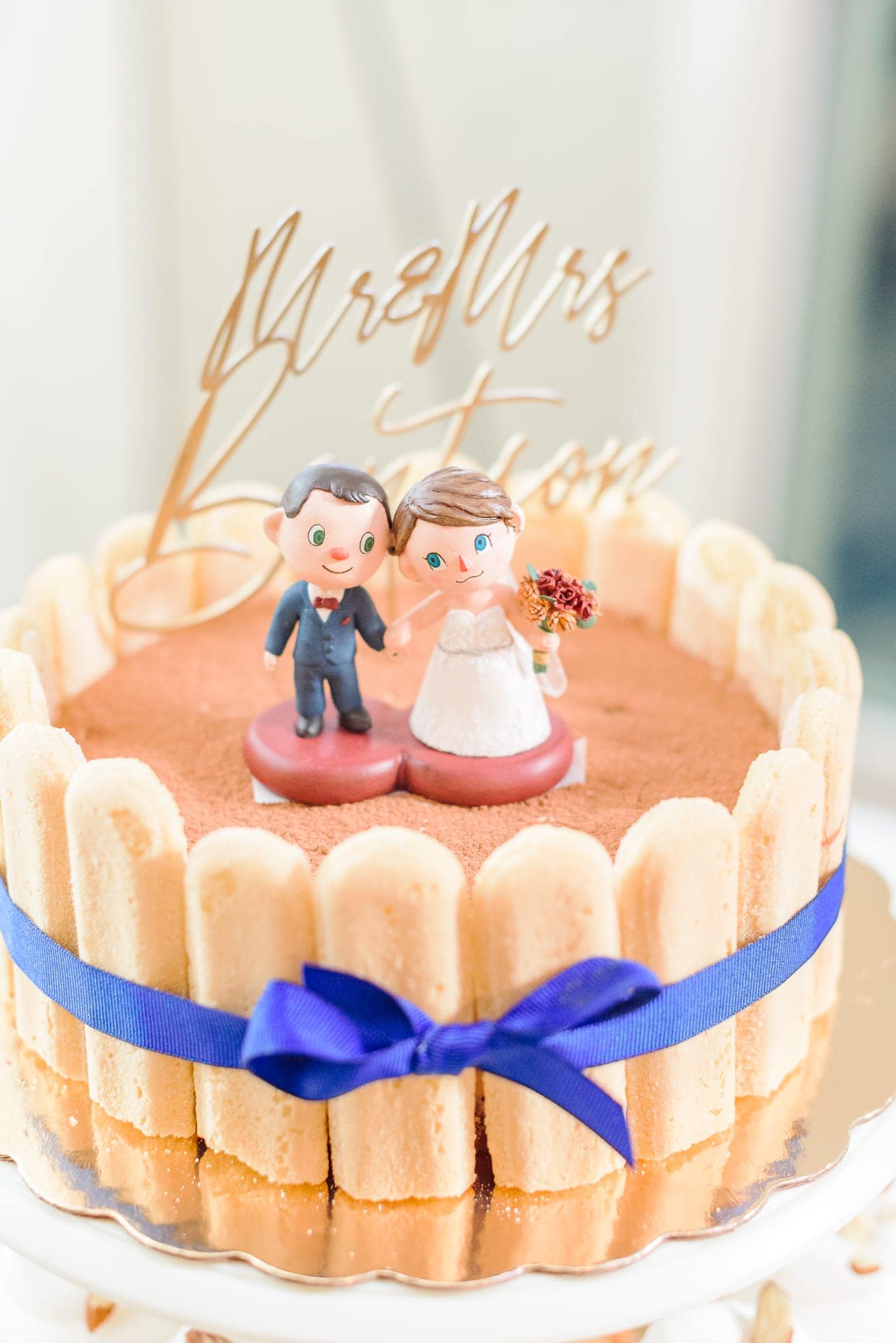 This wedding at the Charles Mack Citizen Center had a custom cake topper made to look like their animal crossing characters.