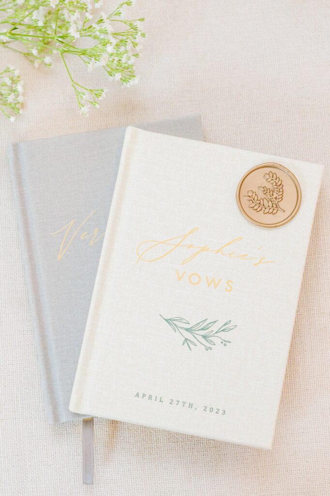 This spring wedding at the Bradford had the most gorgeous details, like these vow booklets.