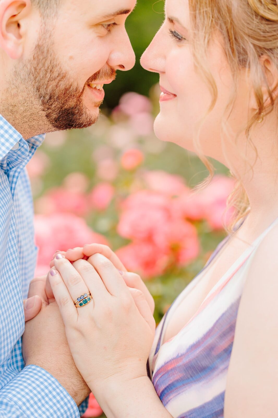 Romantic Photos at the Rose Garden in Raleigh, NC