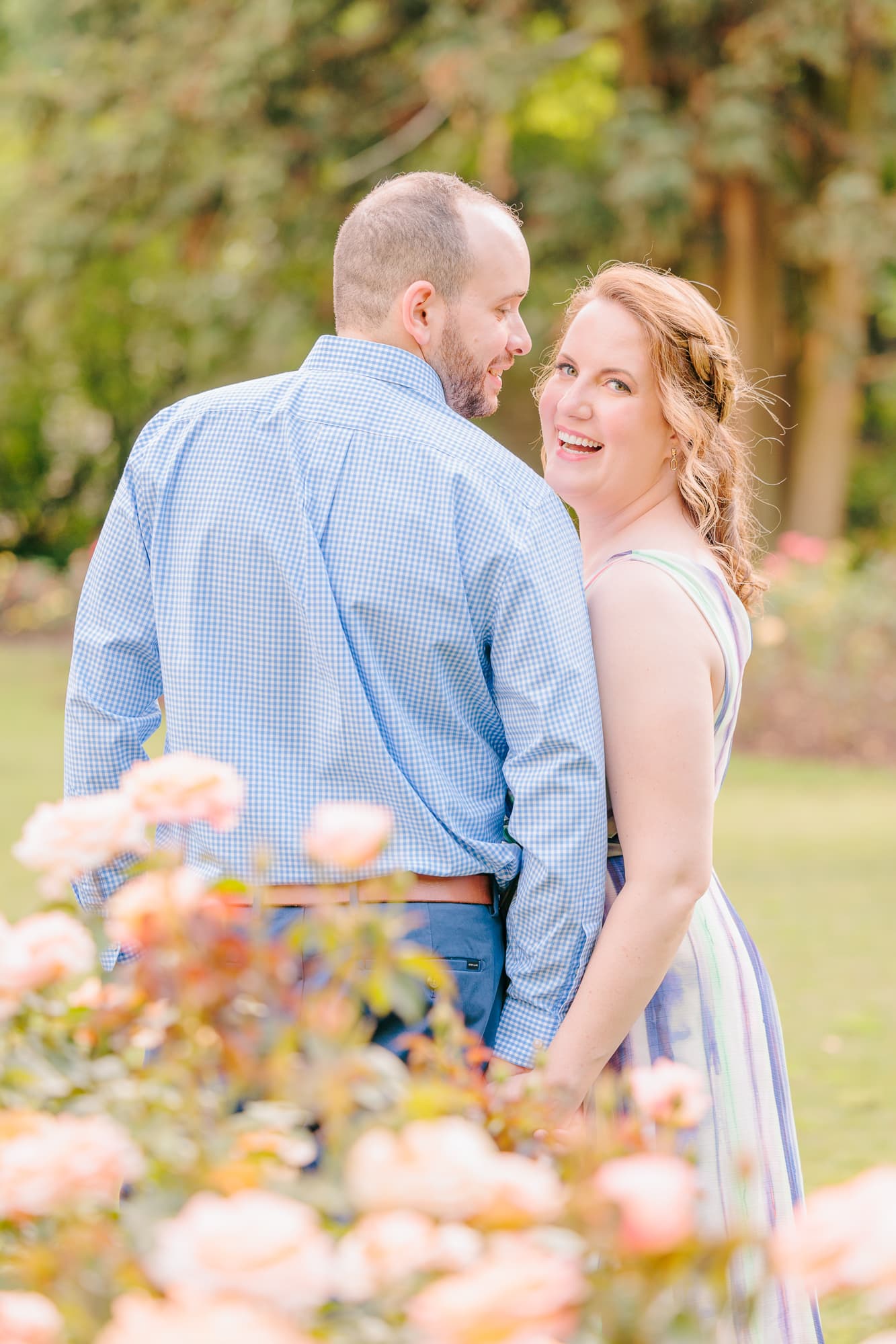 Romantic Photos at the Rose Garden in Raleigh, NC